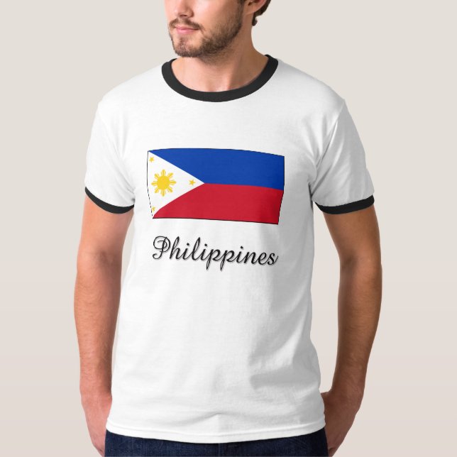 Philippinen-Flaggen-Entwurf T-Shirt (Vorderseite)