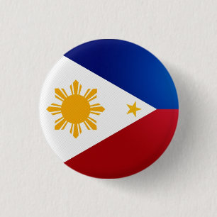 Philippinen-Flaggen-Knopf Button