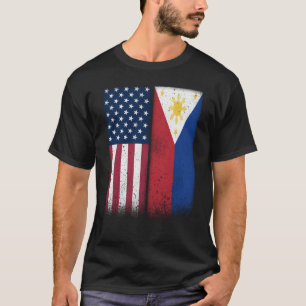 Philippinen Flaggen USA und Philippinen Flaggen st T-Shirt