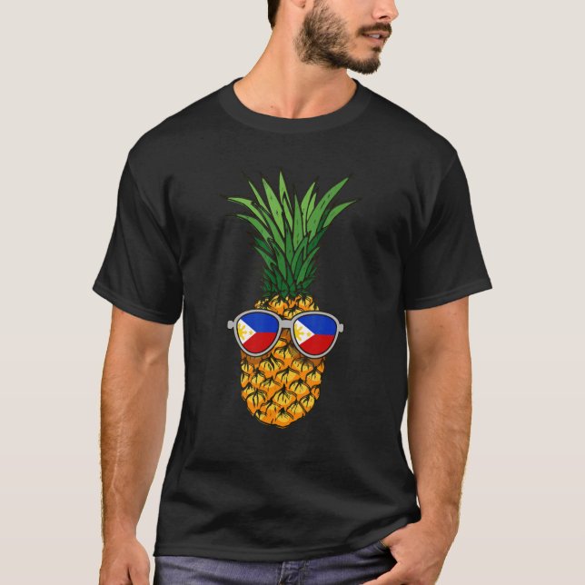 Philippinen Flaggenglasbrille S T-Shirt (Vorderseite)