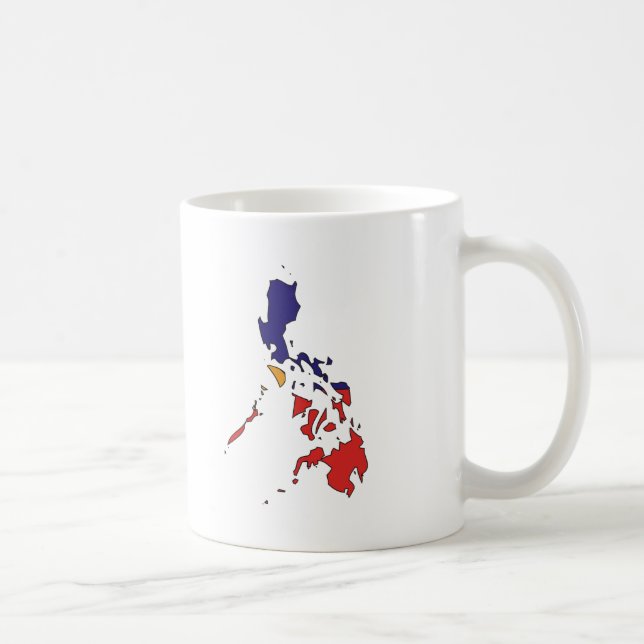 Philippinen-Flaggenkarte Tasse (Rechts)
