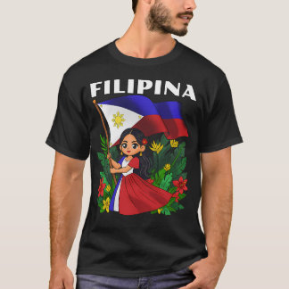 Philippinen-Flaggentag Filipino-Mädchen T-Shirt