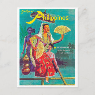 Philippinen, Frauen in traditionellen Trachten Postkarte