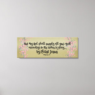 Philippinen: Gott soll all deine Bedürfnisse erfül Leinwanddruck