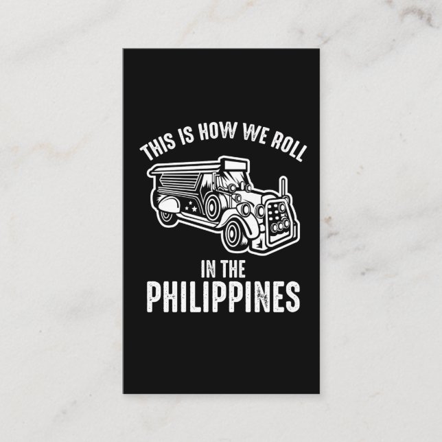 Philippinen Jeepney - Filipino Fun Visitenkarte (Vorderseite)