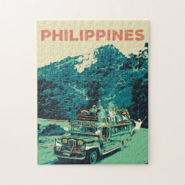Philippinen, Jeepney in Luzon, zentrale Kordillera Puzzle
