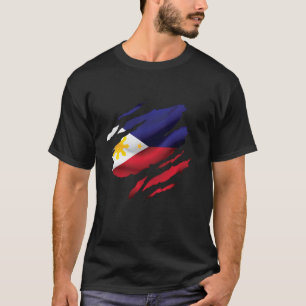 Philippinen Karte Flagge Liebe Pinoy Filipino Stol T-Shirt
