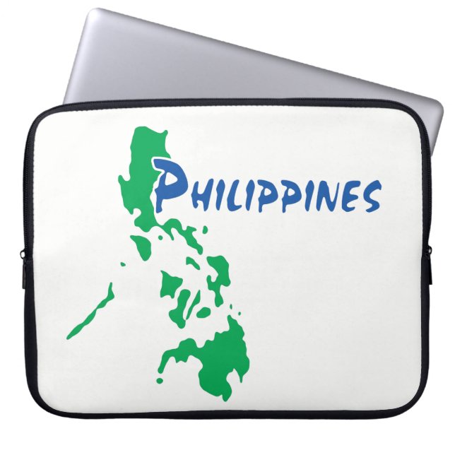 Philippinen Karte Laptop Sleeve (Vorderseite)