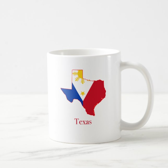 Philippinen kennzeichnen über Texas-Staatskarte Tasse (Rechts)