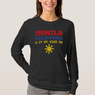 Philippinen Manila Filipino Pinoy Flagge Asiatisc T-Shirt