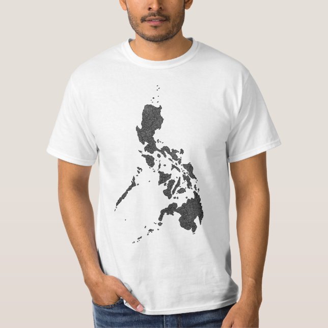 Philippinen Map Design T-Shirt (Vorderseite)