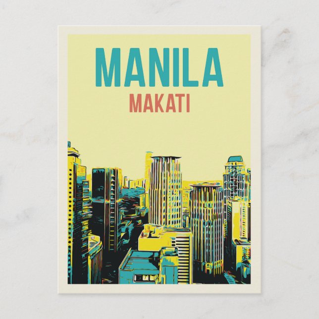 Philippinen, Metro Manila, Stadt Makati Gebäude Postkarte (Vorderseite)