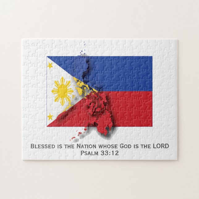 PHILIPPINEN Meured Nation FILIPINO FLAG Puzzle (Horizontal)