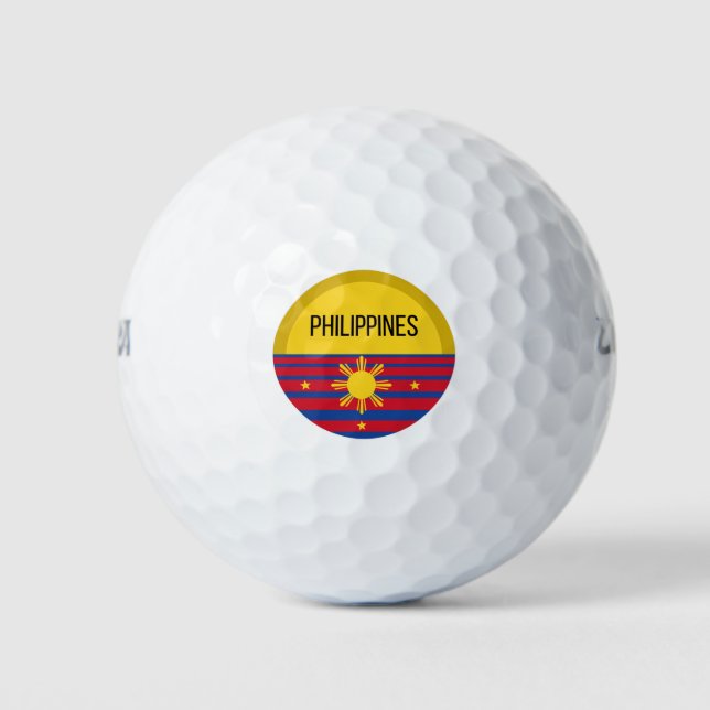 Philippinen Niedliche Design Ideenmuster Sunset Golfball (Vorderseite)