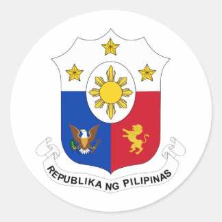 Philippinen-Offizielle Wappen-Heraltrockenzeichen Runder Aufkleber