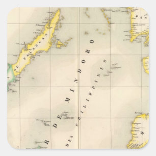 Philippinen Ozeanien 6 Quadratischer Aufkleber