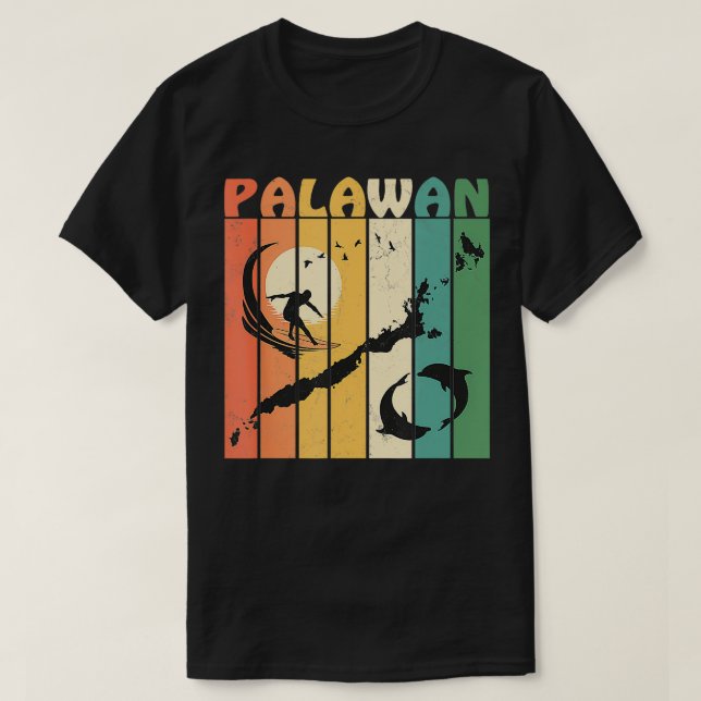 Philippinen Palawan Surfing T-Shirt (Design vorne)