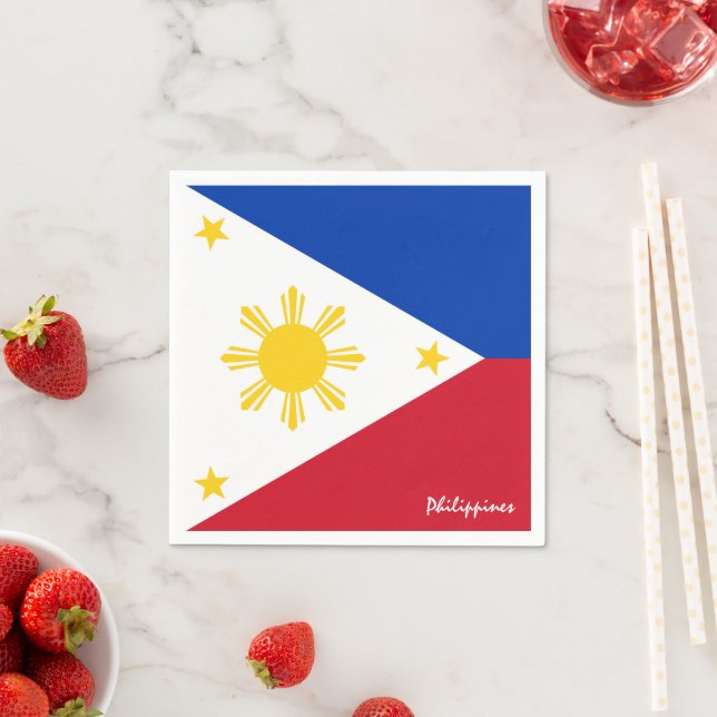 Philippinen & Philippinen Flag Party mode /sport Serviette (Beispiel)