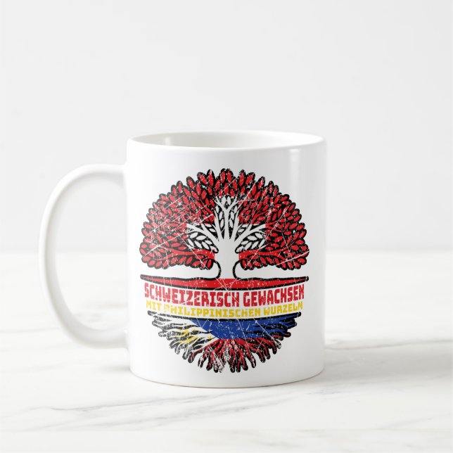 Philippinen Philippinisch Schweizer Schweiz Baum Kaffeetasse (Links)