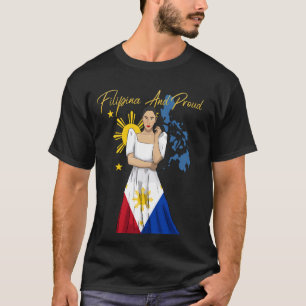 Philippinen Pinay Filipina Pride Islands Flag Girl T-Shirt
