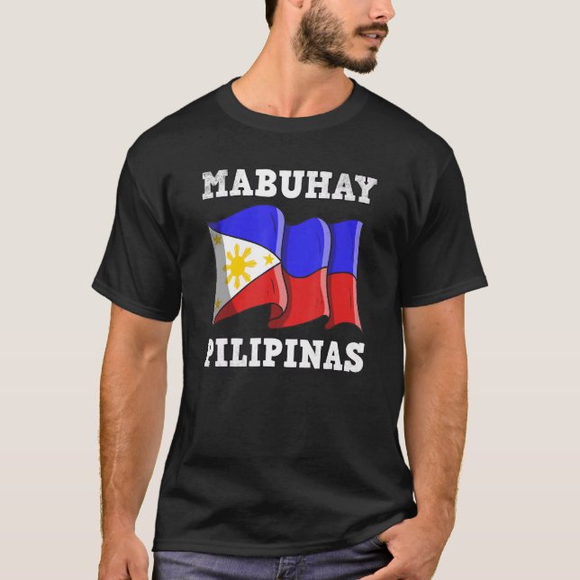 Philippinen Pinay Filipino Pride Country Flag Mabu T-Shirt (Vorderseite)