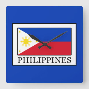 Philippinen Quadratische Wanduhr