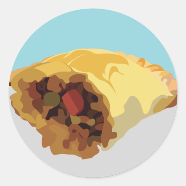 Philippinen-Reihe: Empanada Runder Aufkleber (Vorderseite)