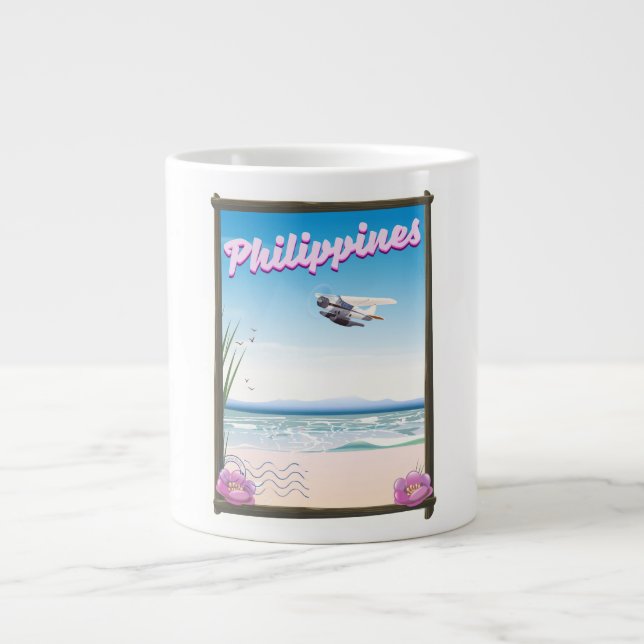 Philippinen Reiseplakat Jumbo-Tasse (Vorderseite)