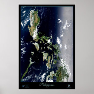 Philippinen-Satellitenposter Poster