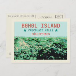 Philippinen, Schokoladenhügel auf der Insel Bohol Postkarte