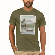 Philippinen-Shirt Banaue-Reisterrassen Mayon