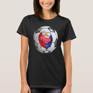 Philippinen Soccer Filipino Flag Mouth T-Shirt