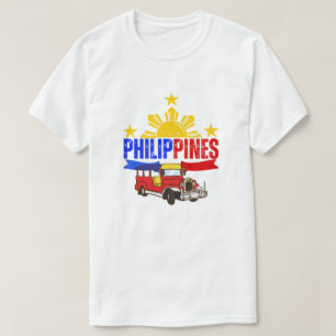Philippinen Sonne   Jeepney   Filipino T-Shirt