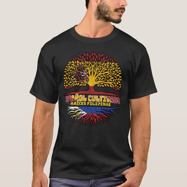 Philippinen Spanien Treuhandflagge T-Shirt (Vorderseite)