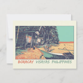 Philippinen, Strand von Boracay auf den Visayas-In Postkarte