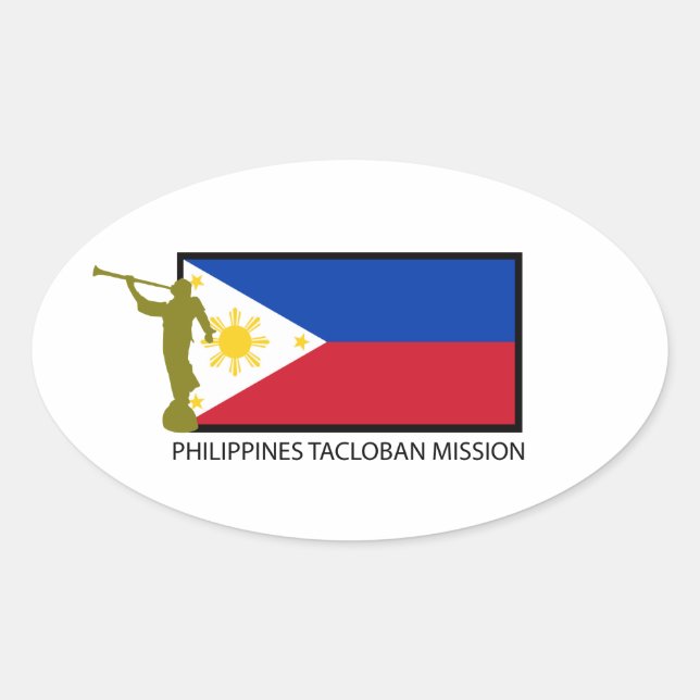 PHILIPPINEN TACLOBAN MISSION LDS CTR OVALER AUFKLEBER (Vorderseite)
