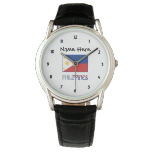 Philippinen und personalisierte philippinische Fla Armbanduhr