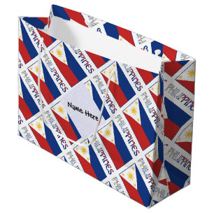 Philippinen und philippinische Flagge gekachelt Pe Große Geschenktüte