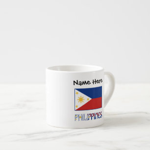 Philippinen und philippinische Flagge Personalisie Espressotasse