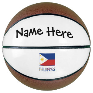 Philippinen und philippinische Flagge und Ihr Name Basketball