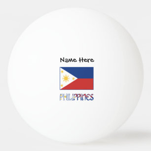 Philippinen und philippinische Flagge und Ihr Name Tischtennisball