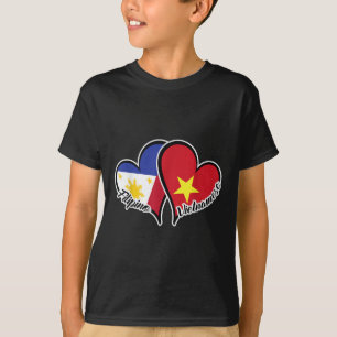 Philippinen Vietnam Flaggenstaat Herzstück Half Ph T-Shirt