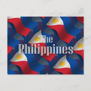 Philippinen Waving Flag Postkarte