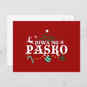 Philippinen Weihnachten - Diwa ng Pasko Postkarte