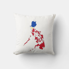 Philippinenflagge auf der Karte Kissen