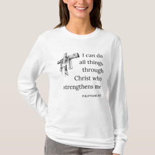 Philippiner 4:13 Bibelschrift KJV Zitat Frauenkart T-Shirt