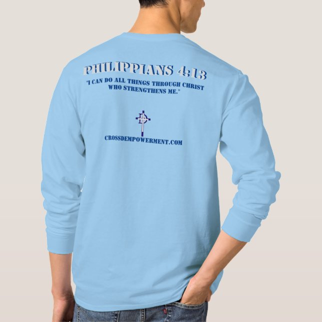 Philippiner 4:13-Lang-Ärmel-T - Shirt (Rückseite)