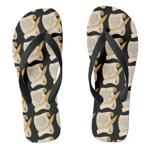 Philippiner 4:8 Bibelzitat Scroll All-over Unisex Flip Flops