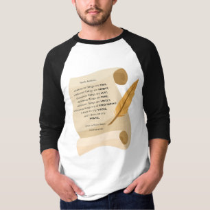 Philippiner 4:8 KJV Bibel Quote Scroll Männer 3/4 T-Shirt