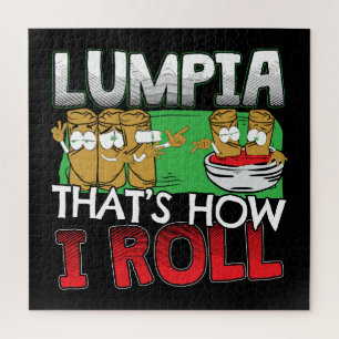 Philippines Filipino Lumpia Food Cartoon Puzzle